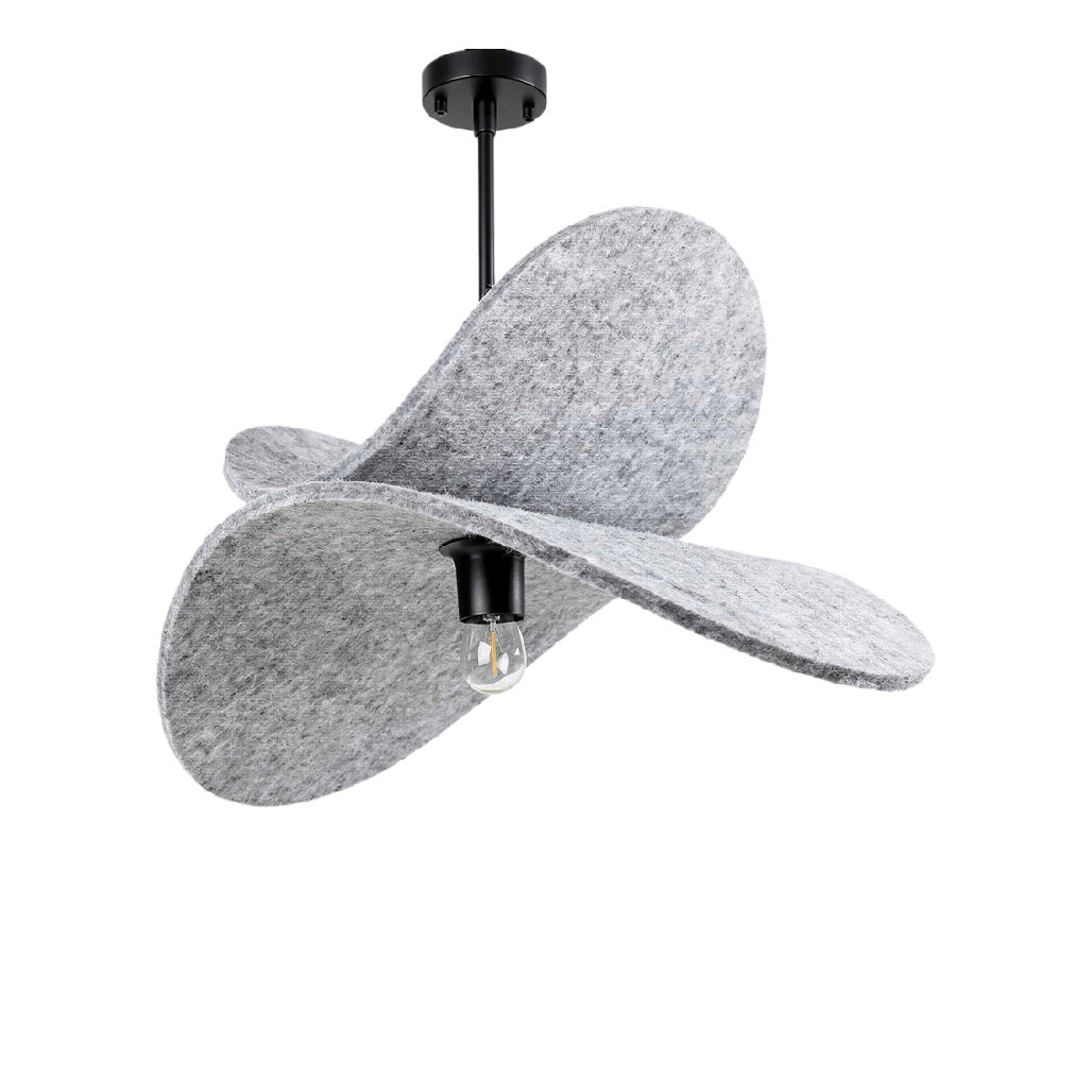 **Nowoczesna lampa sufitowa z filcu o unikalnym kształcie**